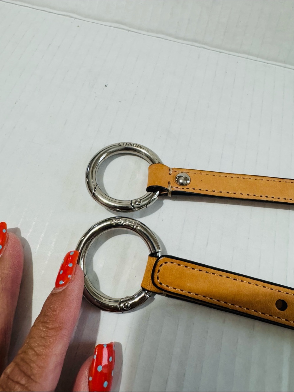 Coach Keyring style  bag shoulder strap